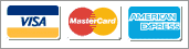 We accept American Express, Master Card, Visa
